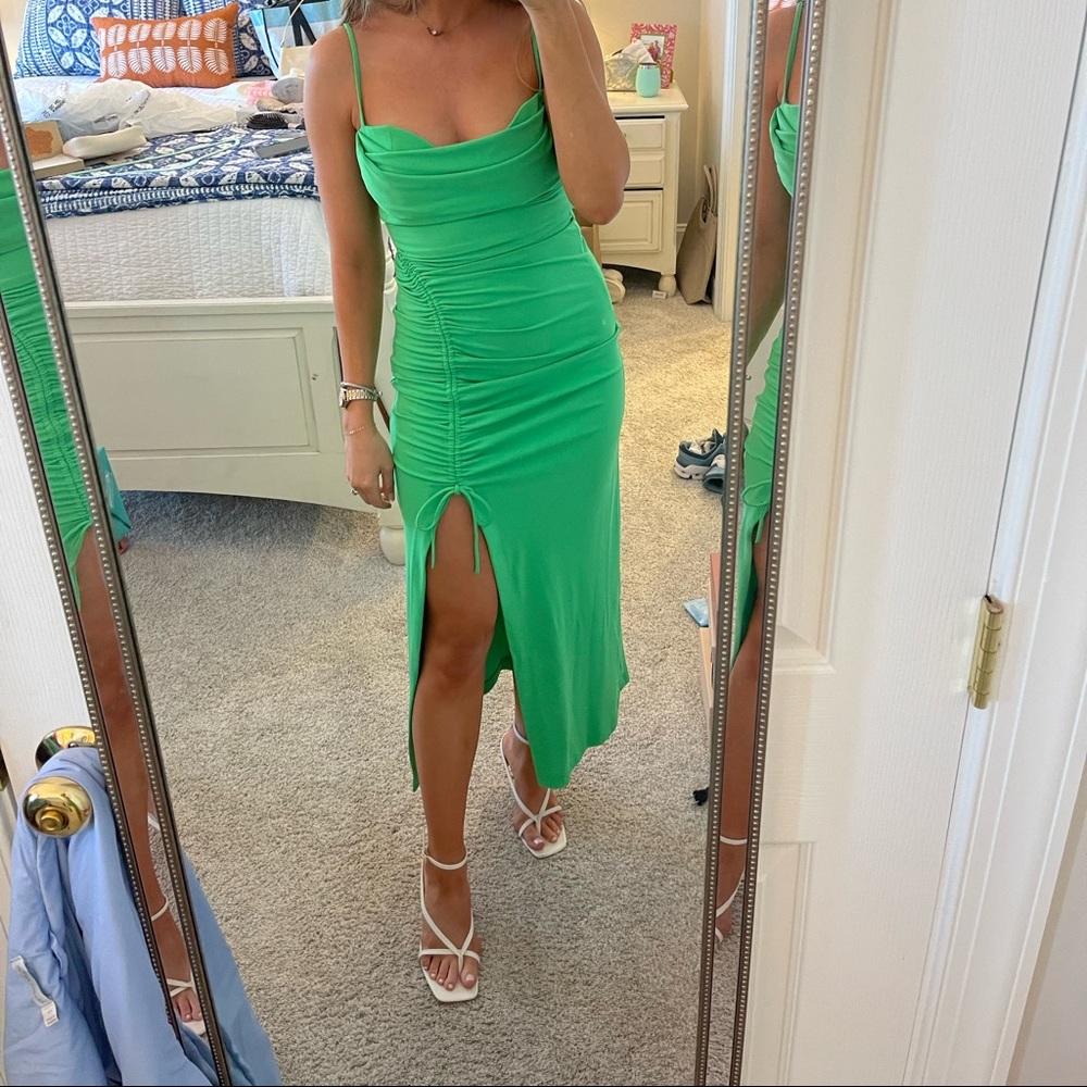 Zara green cocktail dress